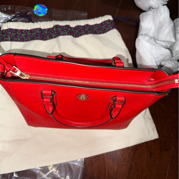 Red Tory Burch Women's two way Handbag - Picture 2 of 10